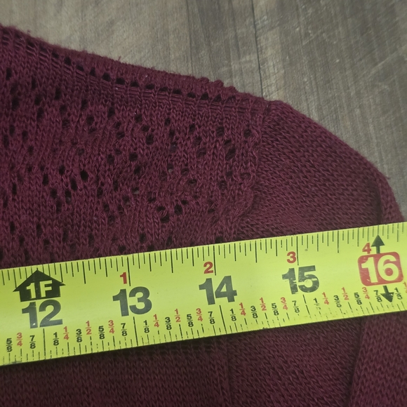 Say What? Burgundy Knit Cardigan - Picture 7 of 9